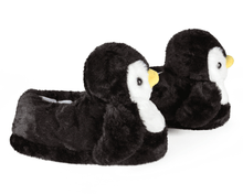 Load image into Gallery viewer, Penguin-shaped slippers on a white background