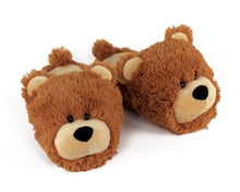 Load image into Gallery viewer, Fuzzy Bear Slippers 3/4 View