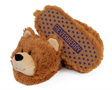 Load image into Gallery viewer, Fuzzy Bear Slippers Bottom View