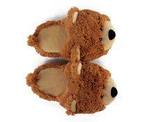 Load image into Gallery viewer, Fuzzy Bear Slippers Top View