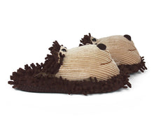 Load image into Gallery viewer, side view of pair of monkey slippers