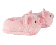 Load image into Gallery viewer, Pink pig-shaped slippers on a white background