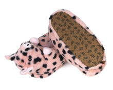 Load image into Gallery viewer, Pair of Spotted Pig Slippers, bottom view