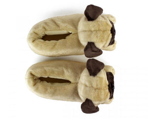 Pug Slippers Top View