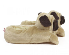 Load image into Gallery viewer, Pug Slippers Side View