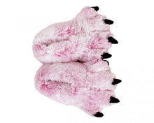 Load image into Gallery viewer, Pink Tiger Paw Slippers Top View
