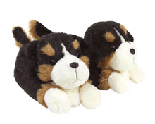 Load image into Gallery viewer, Bernese Mountain Dog Slippers 3/4 View