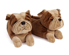 Load image into Gallery viewer, Bulldog Slippers 3/4 View