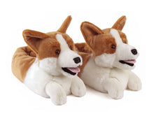 Load image into Gallery viewer, Corgi Dog Slippers 3/4 View
