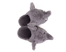 Load image into Gallery viewer, Fuzzy Elephant Slippers Top View