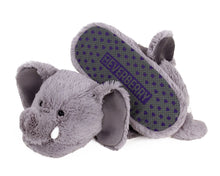 Load image into Gallery viewer, Fuzzy Elephant Slippers Bottom View