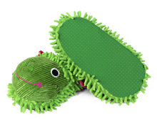 Load image into Gallery viewer, Fuzzy Frog Slippers Bottom View