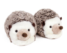 Load image into Gallery viewer, Fuzzy Hedgehog Slippers Front View