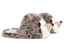 Load image into Gallery viewer, Fuzzy Hedgehog Slippers Side View