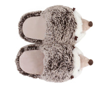 Load image into Gallery viewer, Fuzzy Hedgehog Slippers Top View
