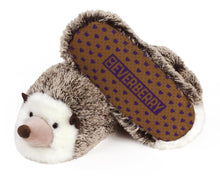 Load image into Gallery viewer, Fuzzy Hedgehog Slippers Bottom View