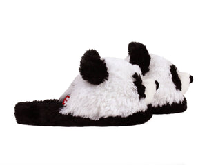 Fuzzy Panda Slippers Side View