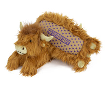 Load image into Gallery viewer, Highland Cattle Slippers Bottom View