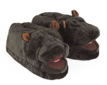 Load image into Gallery viewer, Hippo Slippers 3/4 View
