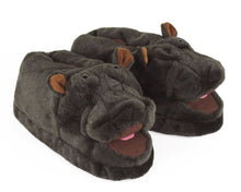 Load image into Gallery viewer, Hippo Slippers 3/4 View