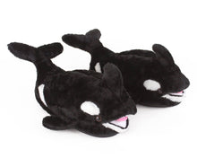 Load image into Gallery viewer, Killer Whale Orca Slippers 3/4 View
