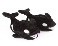 Load image into Gallery viewer, Killer Whale Orca Slippers 3/4 View