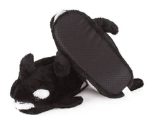 Load image into Gallery viewer, Killer Whale Orca Slippers Bottom View