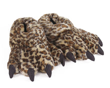 Load image into Gallery viewer, Leopard Claw Slippers 3/4 View