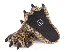 Load image into Gallery viewer, Leopard Claw Slippers Bottom View
