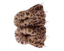 Load image into Gallery viewer, Leopard Paw Slippers Top View
