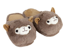 Load image into Gallery viewer, Llama Slippers 3/4 View