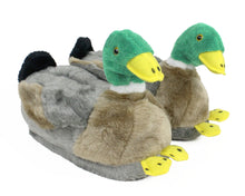 Load image into Gallery viewer, Mallard Duck Slippers 3/4 View
