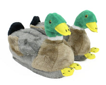 Load image into Gallery viewer, Mallard Duck Slippers 3/4 View