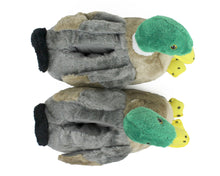 Load image into Gallery viewer, Mallard Duck Slippers Top View
