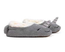 Load image into Gallery viewer, Narwhal Sock Slippers Side View