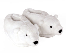 Load image into Gallery viewer, Polar Bear Slippers 3/4 View
