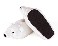 Load image into Gallery viewer, Polar Bear Slippers Bottom View