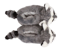 Load image into Gallery viewer, Raccoon Slippers Top View