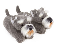Load image into Gallery viewer, Schnauzer Dog Slippers 3/4 View
