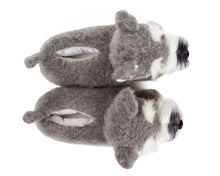 Load image into Gallery viewer, Schnauzer Dog Slippers Top View