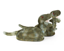 Load image into Gallery viewer, T-Rex Dinosaur Slippers Side View