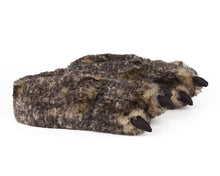 Load image into Gallery viewer, Timber Wolf Paw Slippers Side View