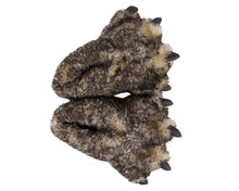 Load image into Gallery viewer, Timber Wolf Paw Slippers Top View