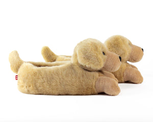 Yellow Labrador Dog Slippers Side View