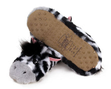 Load image into Gallery viewer, Zebra Sock Slippers Bottom View
