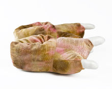 Load image into Gallery viewer, Brown Dinosaur Claw Slippers Side View
