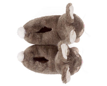Load image into Gallery viewer, Brown Bunny Rabbit Slippers Top View
