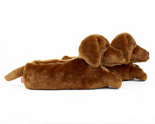 Load image into Gallery viewer, Dachshund Dog Slippers side view
