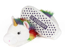 Load image into Gallery viewer, Fuzzy Unicorn Slippers Bottom View
