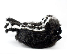Load image into Gallery viewer, Skunk Slippers 3/4 View
